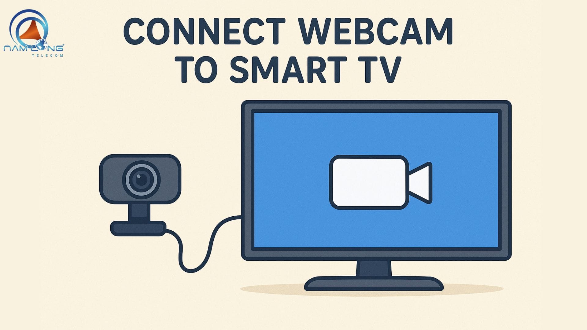 kết nối webcam với tivi thông minh bằng cáp